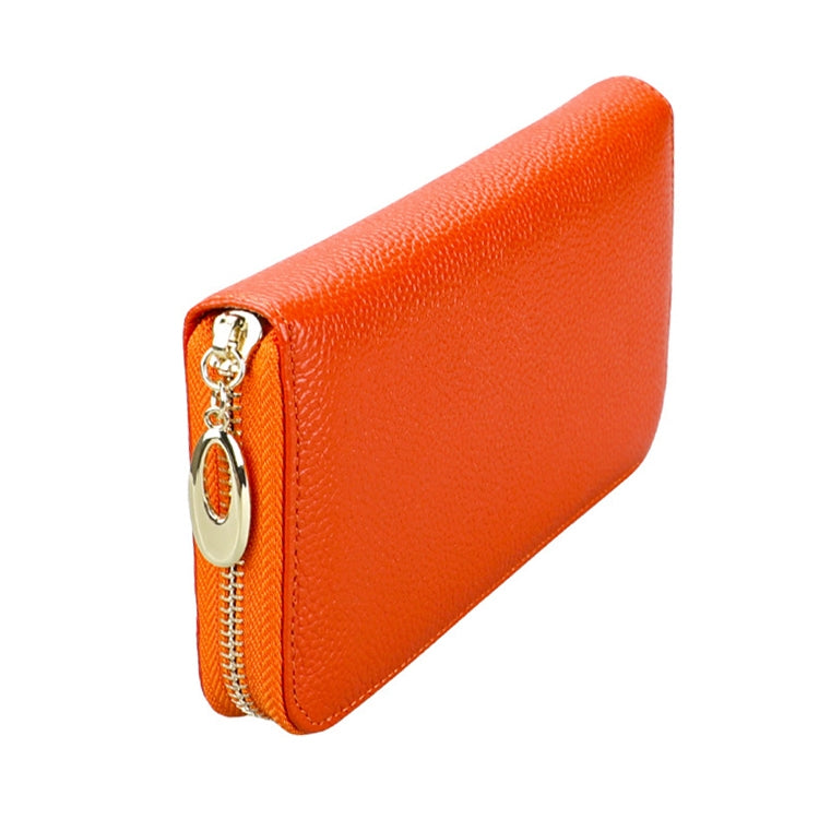 906 Antimagnetic RFID Litchi Texture Women Large Capacity Hand Wallet Purse Phone Bag with Card Slots