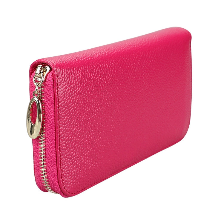906 Antimagnetic RFID Litchi Texture Women Large Capacity Hand Wallet Purse Phone Bag with Card Slots