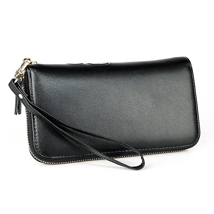907 Antimagnetic RFID Women Flower Pattern Large Capacity Hand Wallet Purse Phone Bag with Card Slots