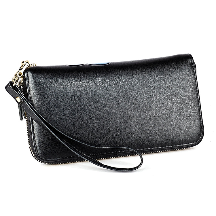 907 Antimagnetic RFID Women Flower Pattern Large Capacity Hand Wallet Purse Phone Bag with Card Slots