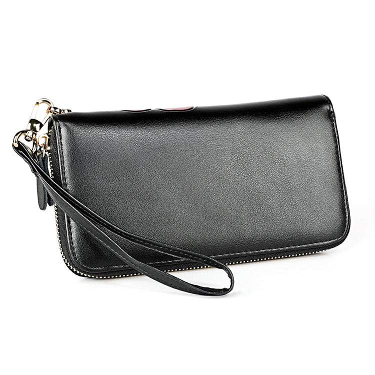 907 Antimagnetic RFID Women Flower Pattern Large Capacity Hand Wallet Purse Phone Bag with Card Slots