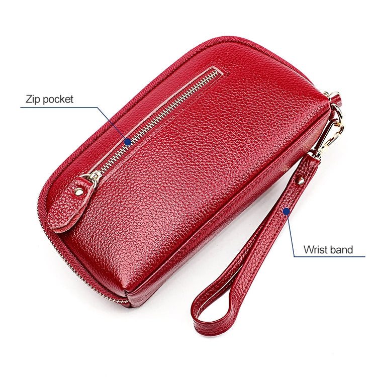 2023 Multifunctional Litchi Texture Women Large Capacity Hand Wallet with Card Slots