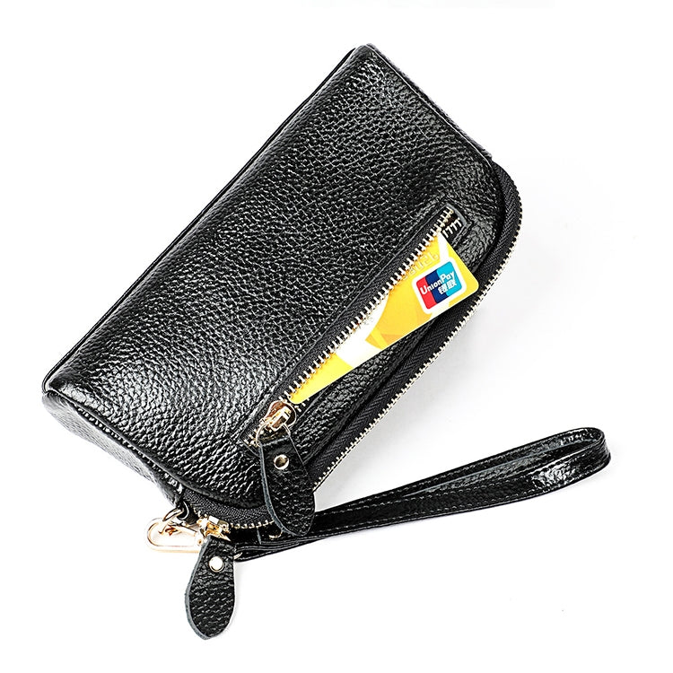2025 Multifunctional Litchi Texture Women Large Capacity Hand Wallet Shell bag with Card Slots