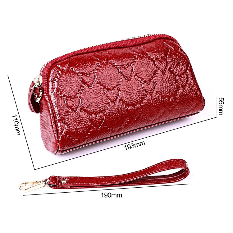 2025 Multifunctional Litchi Texture Women Large Capacity Hand Wallet Shell bag with Card Slots