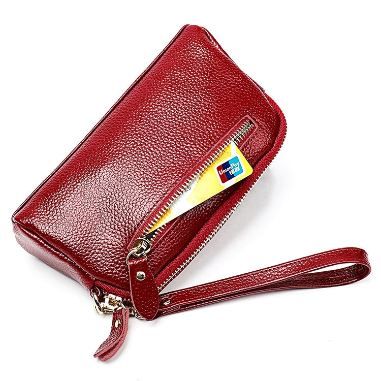 2025 Multifunctional Litchi Texture Women Large Capacity Hand Wallet Shell bag with Card Slots