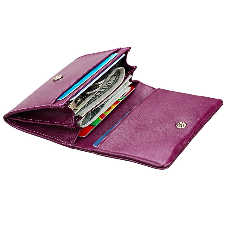 2031 Antimagnetic RFID Multifunctional Women Lock Buckle Large Capacity Hand Wallet with Card Slots