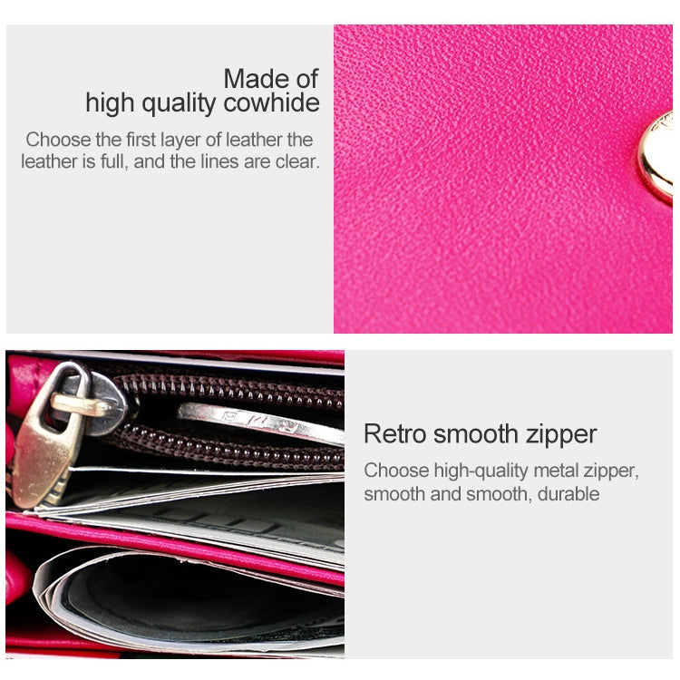 2031 Antimagnetic RFID Multifunctional Women Lock Buckle Large Capacity Hand Wallet with Card Slots