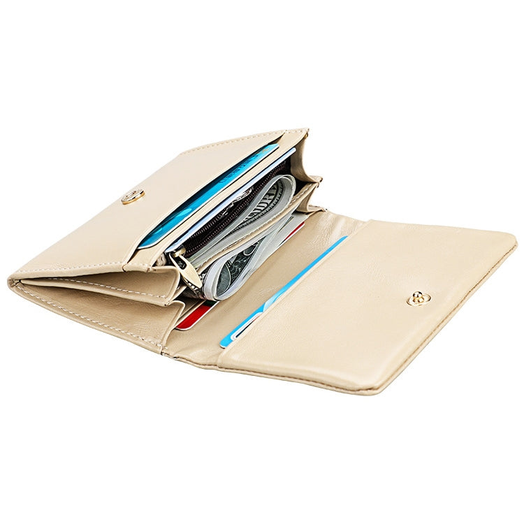 2031 Antimagnetic RFID Multifunctional Women Lock Buckle Large Capacity Hand Wallet with Card Slots