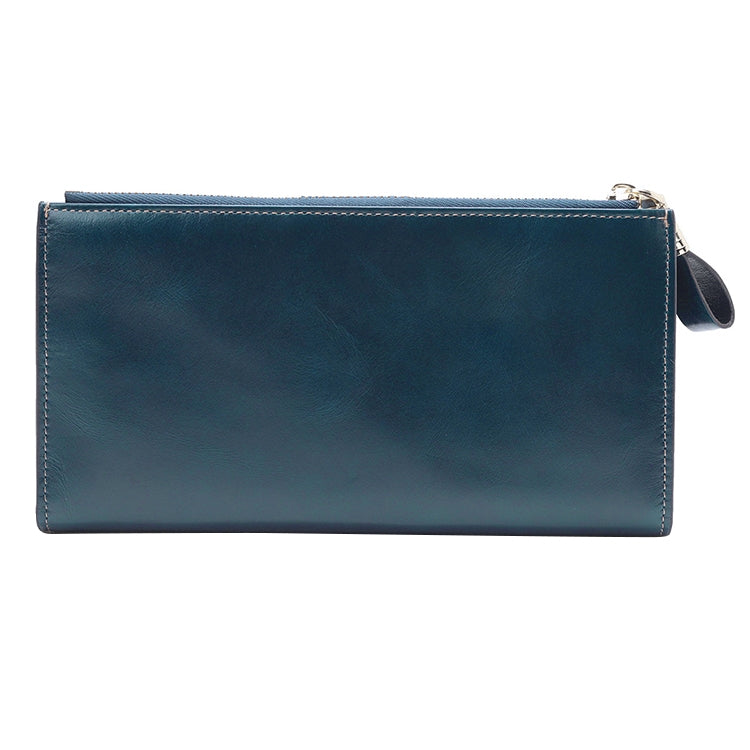 8236 Antimagnetic RFID Multi-function Oil Wax Leather Lady Wallet Large-capacity Purse
