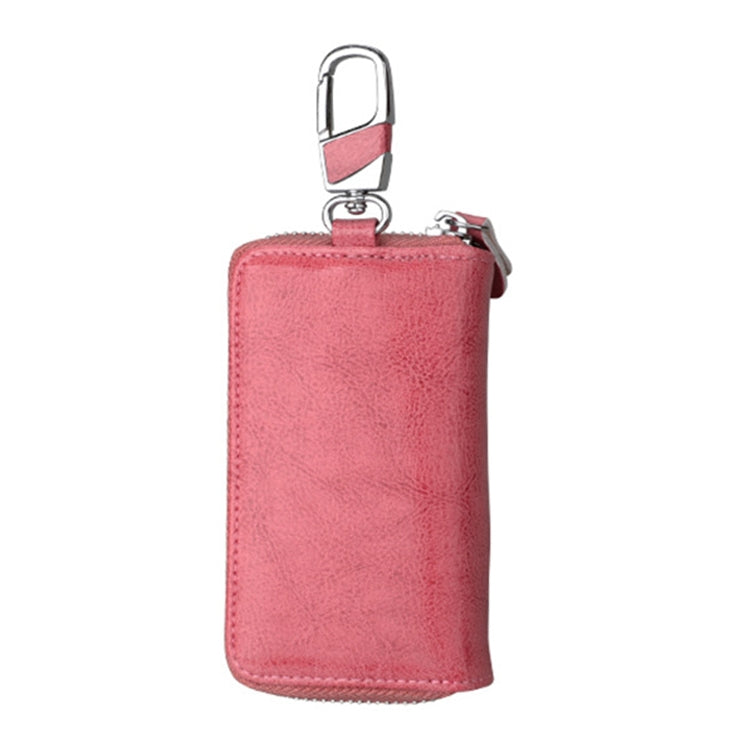 9101 Multi-function Waist Hanging Oil Wax Leather Zipper Wallet Keys Holder Bag