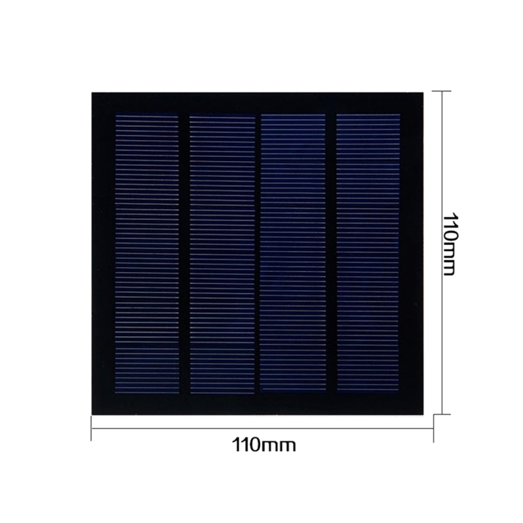 Portable Outdoor Sports Necessity 1.5W 6V A-grade Monocrystalline Silicon Solar Panel