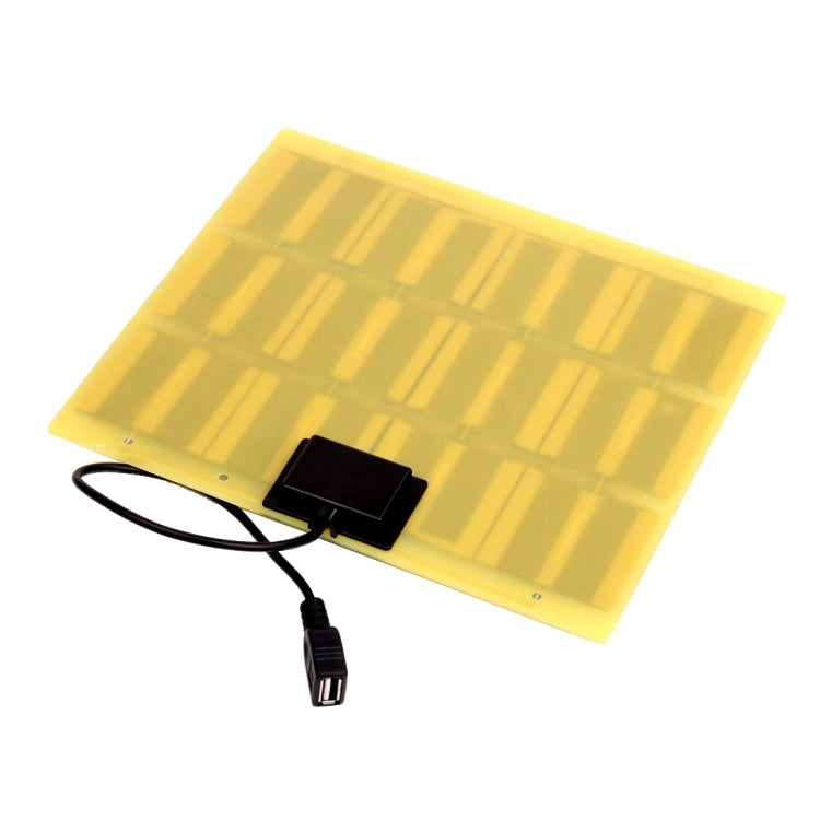 Portable Outdoor Sports Necessity 5W 5V A-grade Monocrystalline Silicon Glass Fiber Solar Panel Charger with Standard USB Charging Cable for Mobile Phones & Digital Camera & MP3 & MP4 & iPad and other 5V USB Interface Power Banks