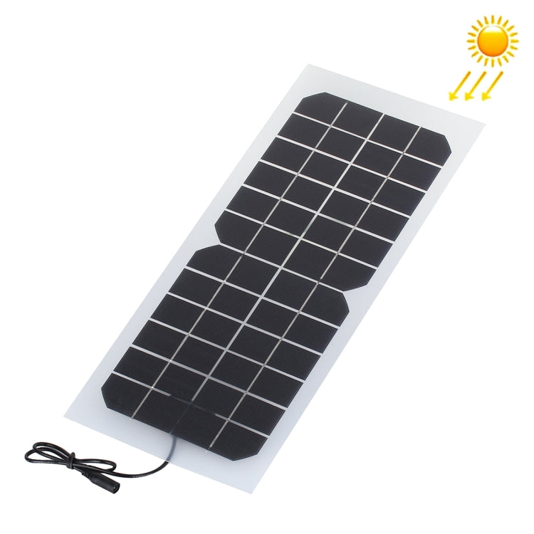 Portable Outdoor Sports Necessity 10W 12V Monocrystalline Silicon Solar Panel Charger with DC5521 Female Port & DC Power Cable for 12V Car Battery
