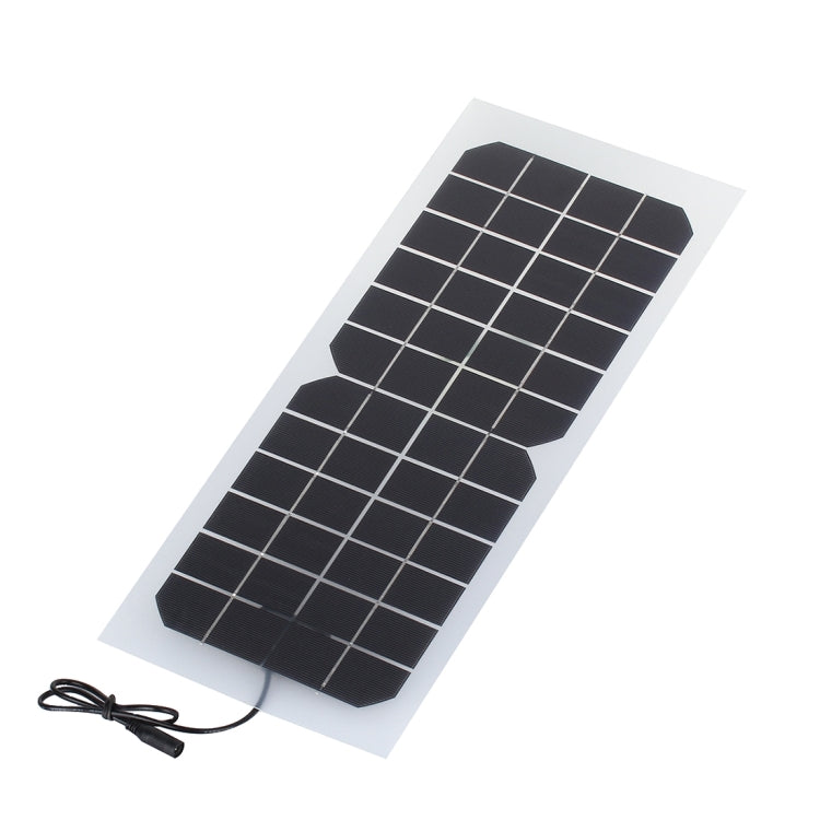 Portable Outdoor Sports Necessity 10W 12V Monocrystalline Silicon Solar Panel Charger with DC5521 Female Port & DC Power Cable for 12V Car Battery