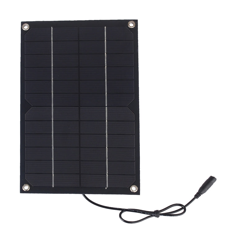 Portable Outdoor Sports Necessity 6W 12V Monocrystalline Silicon Solar Panel Charger with DC5521 Female Port & DC Power Cable for 12V Car Battery