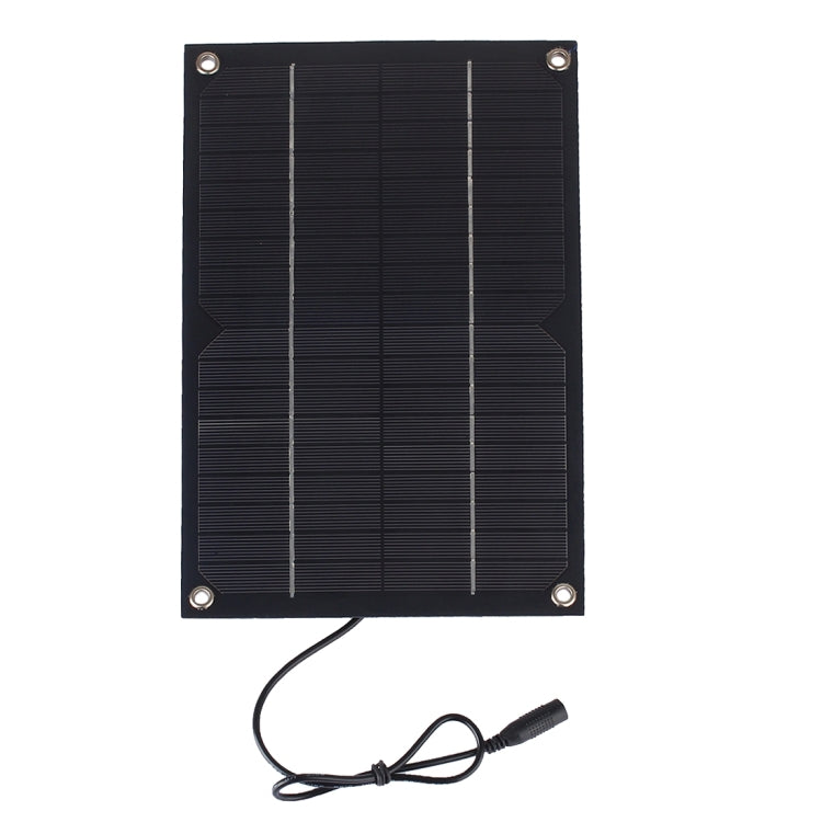 Portable Outdoor Sports Necessity 6W 18V Monocrystalline Silicon Solar Panel Charger with DC5521 Female Port & Battery Clamp Port & Cigarette Lighter for 12V Car Battery