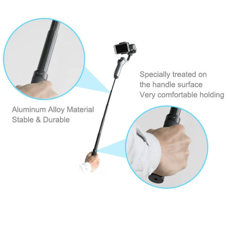 Extension Rod Selfie Monopod Stick Holder for DJI OSMO Mobile 2, Length: 14.8-66cm(Black)