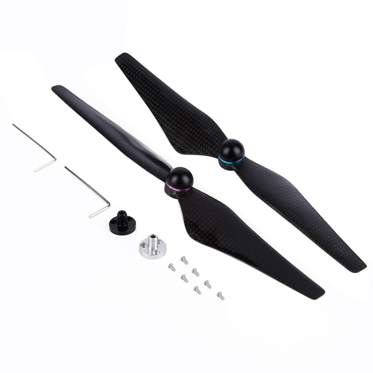 4 PCS VMDX12946X2 9450S Carbon Fiber Propellers with Aluminum Alloy Seat for DJI Phantom 4(Black)