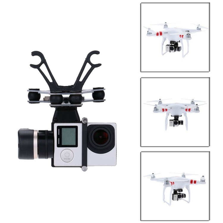 FY Mini 2D Aircraft Helicopters 2 Axis Sports Camera Brushless Gimbal for GoPro HERO4 /3+ /3