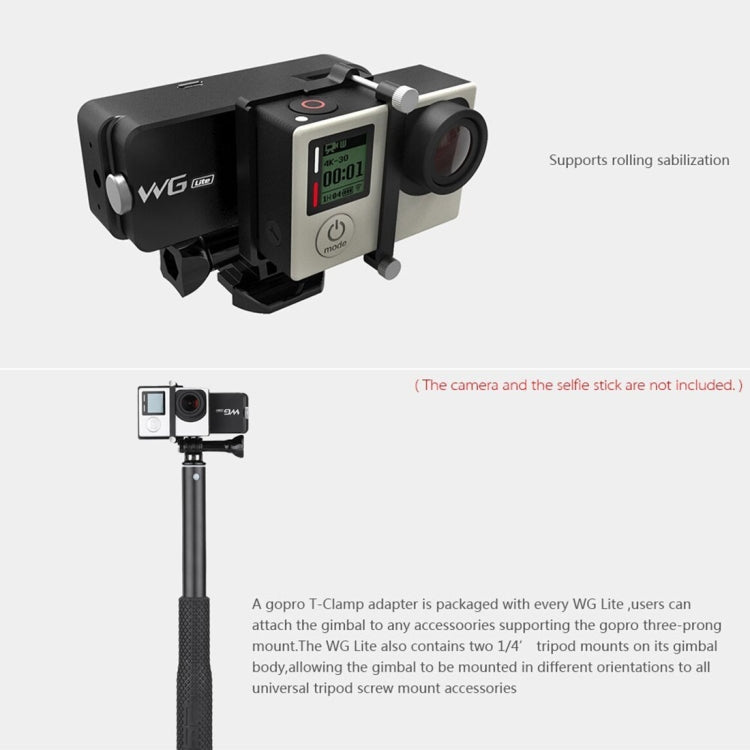 FY-WG Lite 3 Axis Wearable Camera Gimbal Stabilizer for GoPro HERO4 /3+ /3