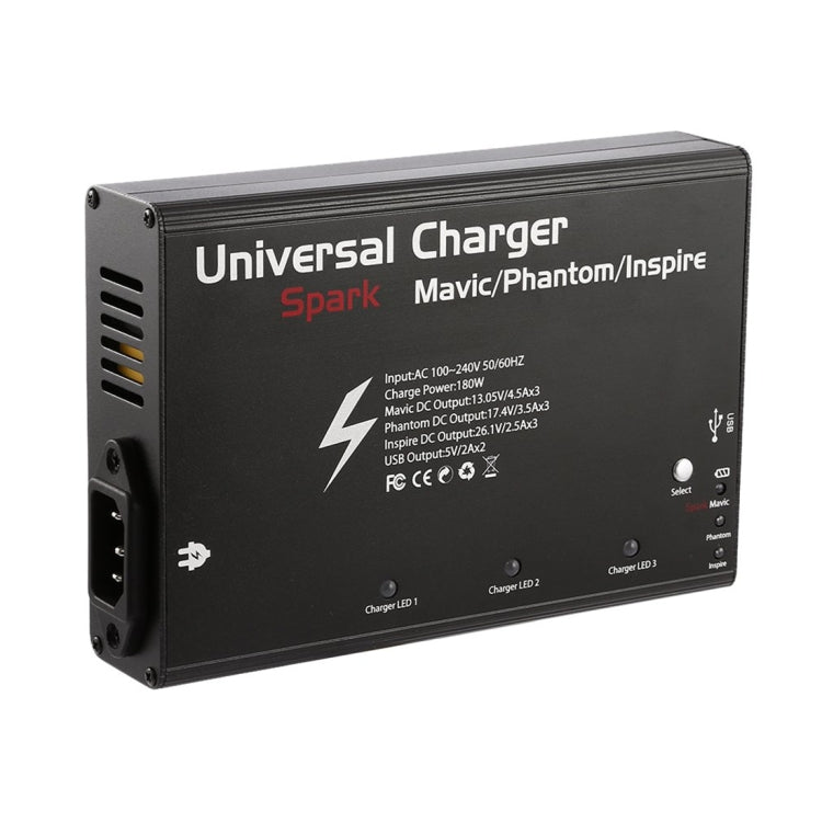 Universal Battery Charger 2 USB Port For DJI Spark/Mavic Pro/Phantom3/Inspire, US Plug