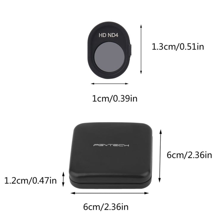 Ultra Light Camera Filter Lens Suitable for DJI Spark ND4 Filter Drone(Black)