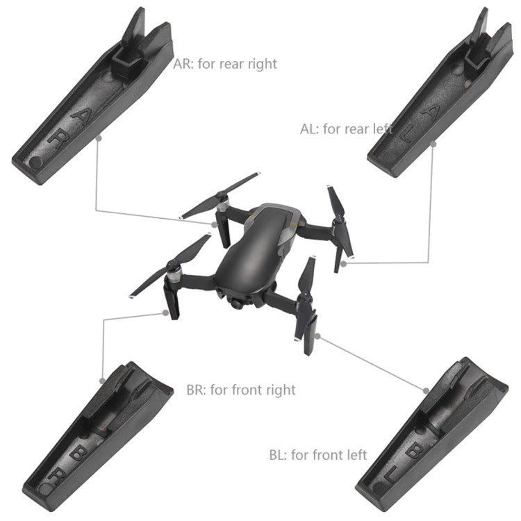 4 in 1 Height Extender Damping Landing Leg Protector Bracket for DJI Mavic Air(Black)