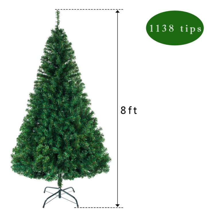 [UK Warehouse] 8FT PVC Christmas Tree with 1138 Branches & Holder