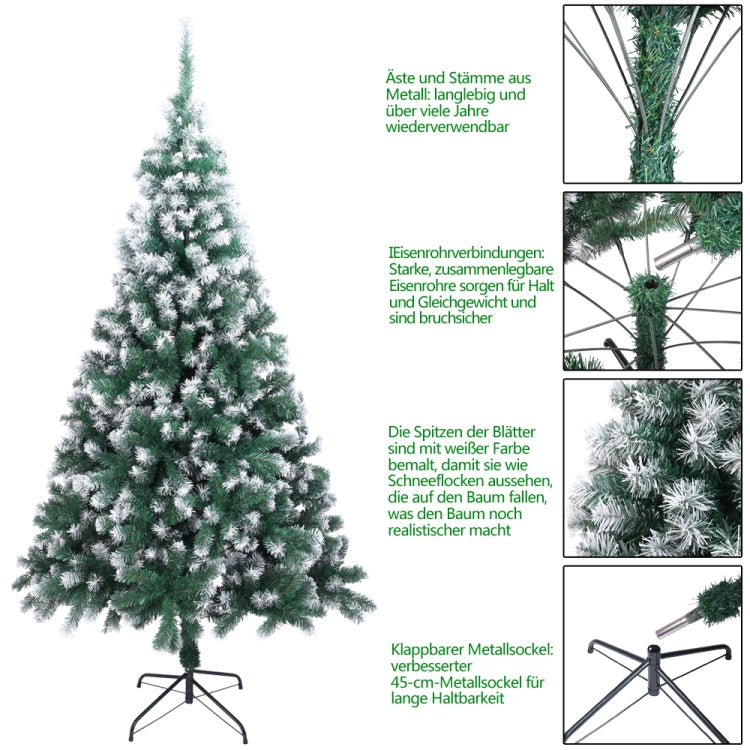 [UK Warehouse] 7FT Spray White PVC Christmas Tree with 870 Branches & Holder