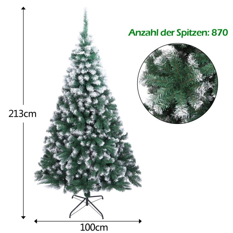 [UK Warehouse] 7FT Spray White PVC Christmas Tree with 870 Branches & Holder
