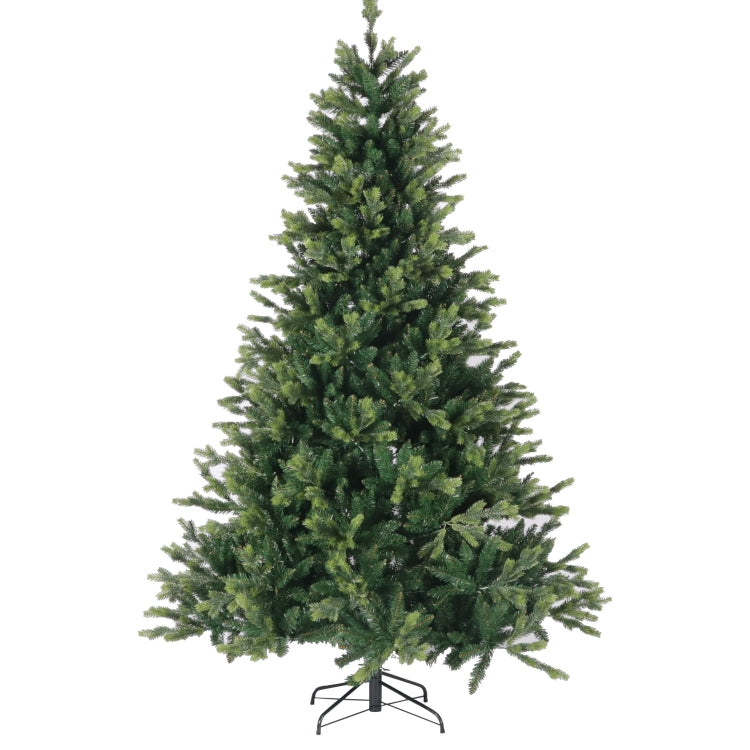 [US Warehouse] 7.5FT Fir Artificial Christmas Tree Feel Real Hinged Aspen PE Xmas Tree with Solid Metal Stand