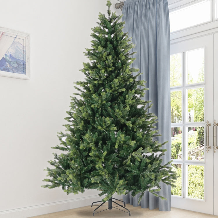[US Warehouse] 7.5FT Fir Artificial Christmas Tree Feel Real Hinged Aspen PE Xmas Tree with Solid Metal Stand