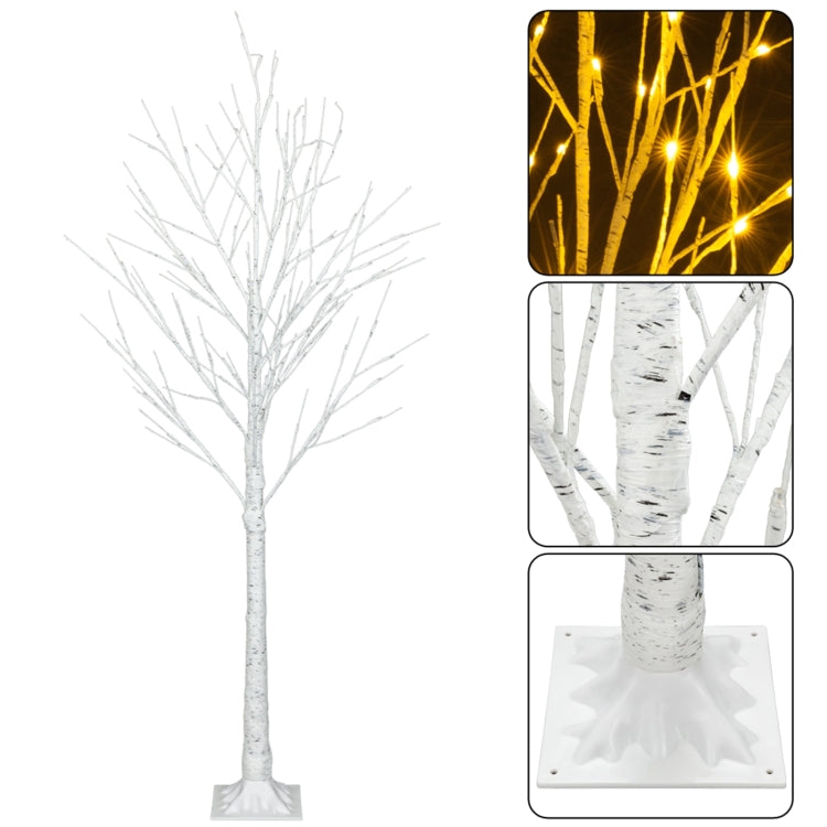 [US Warehouse] 6FT Snowflake Christmas Tree with 96 LED Lamp, US Plug