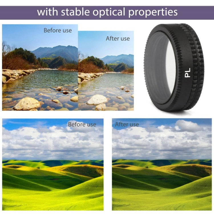 Waterproof Scratchproof Camera CPL Lens Filter for DJI Mavic Air Drone(Black)