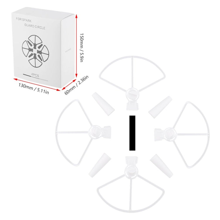 Detachable Propeller Protective Guard with Landing Gear for DJI Spark(White)