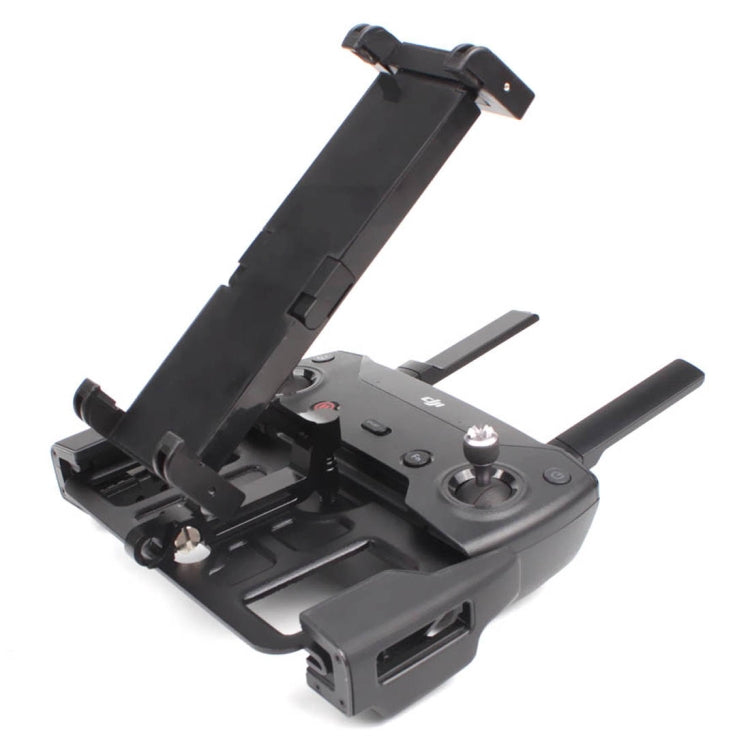 Foldable Stretchable Rotatable Aviation Aluminum Alloy Holder for DJI Mavic Pro / Air / Spark Transmitter, Suitable for 5.5-9.7 inch Smartphone / Tablet(Black)