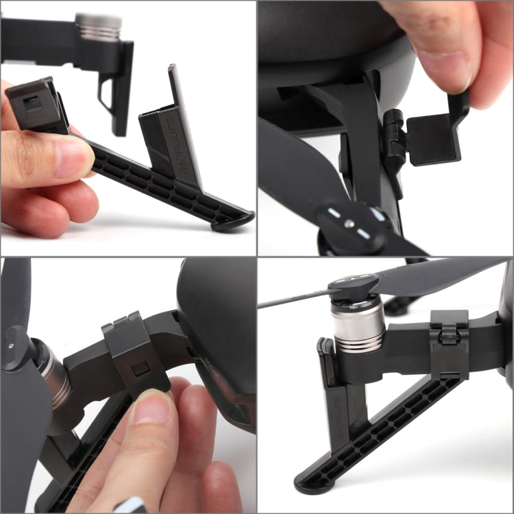 Height Extender Damping Landing Leg Bracket Protector for DJI Mavic Air(Black)