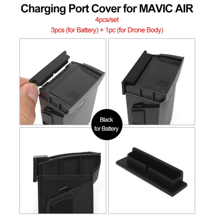 4 in 1 Silicone Battery and Charging Port Dustproof Plugs for DJI Mavic Air