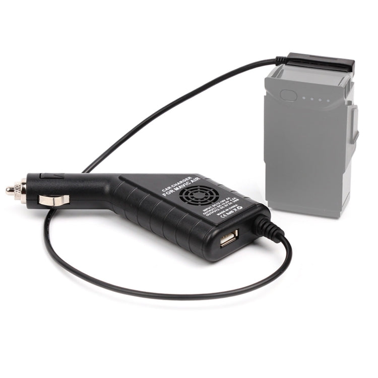 2 in 1 Car Charger for DJI Mavic Air Remote Controller & Battery(Black)