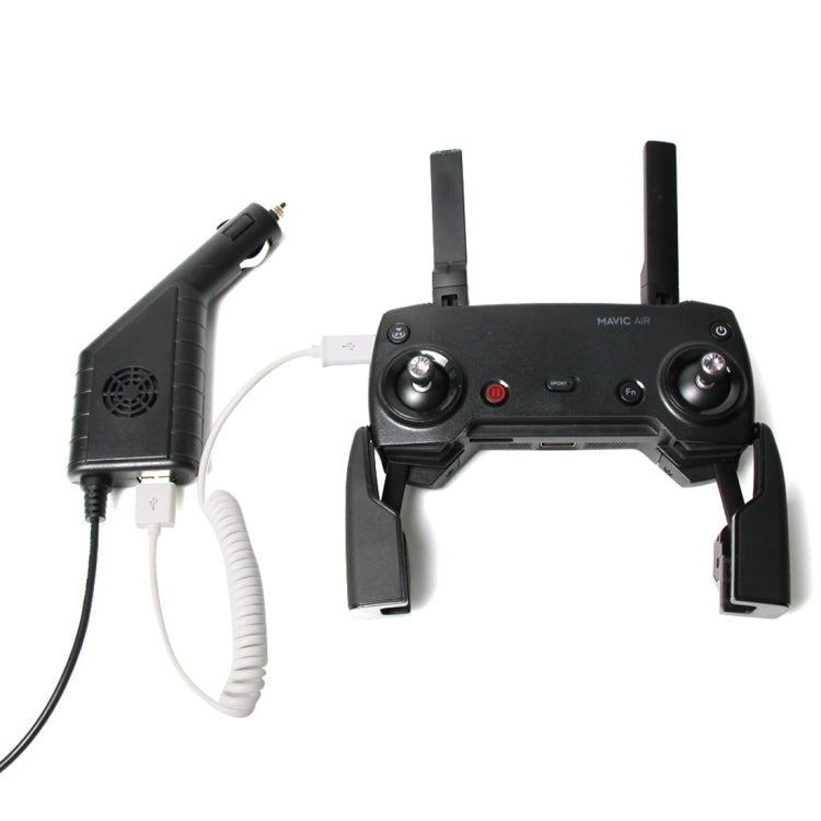 2 in 1 Car Charger for DJI Mavic Air Remote Controller & Battery(Black)