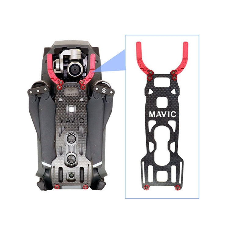Carbon Fiber Gimbal and Body Protective Board Set for DJI Mavic Pro (Black+Red)