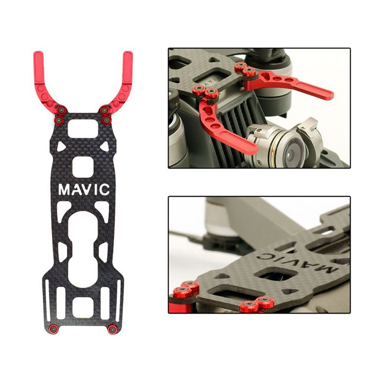 Carbon Fiber Gimbal and Body Protective Board Set for DJI Mavic Pro (Black+Red)