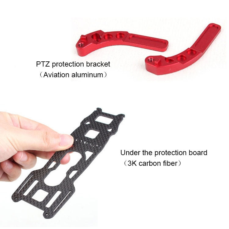 Carbon Fiber Gimbal and Body Protective Board Set for DJI Mavic Pro (Black+Red)