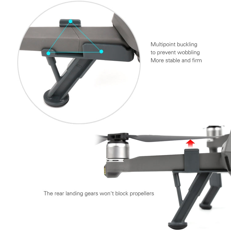Shock Absorbing Height Extender Landing Leg Bracket for DJI Mavic 2 Pro / Zoom(Black)