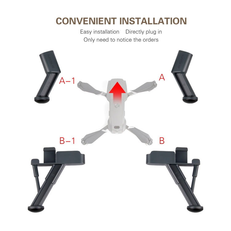 Shock Absorbing Height Extender Landing Leg Bracket for DJI Mavic 2 Pro / Zoom(Black)