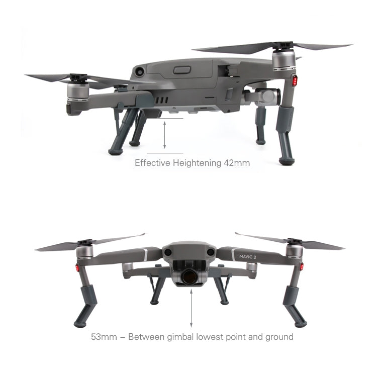 Shock Absorbing Height Extender Landing Leg Bracket for DJI Mavic 2 Pro / Zoom(Black)