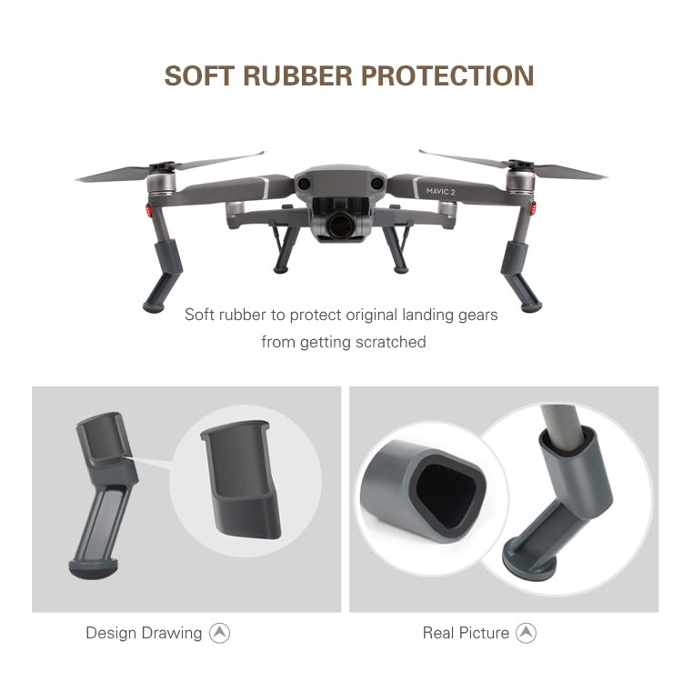 Shock Absorbing Height Extender Landing Leg Bracket for DJI Mavic 2 Pro / Zoom(Black)