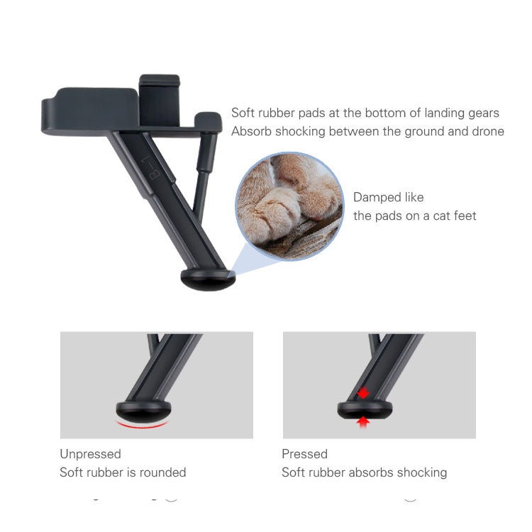 Shock Absorbing Height Extender Landing Leg Bracket for DJI Mavic 2 Pro / Zoom(Black)