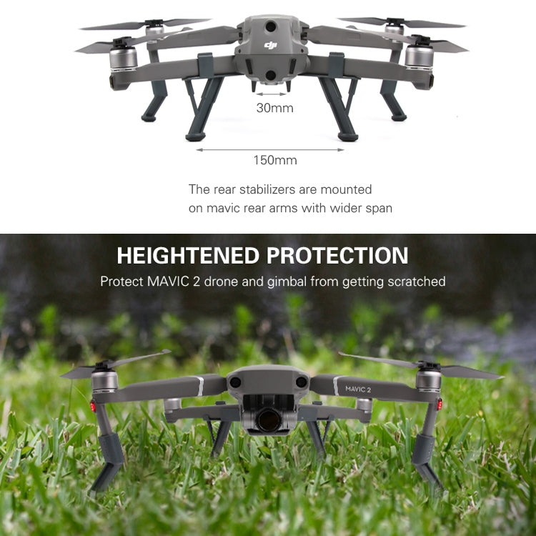 Shock Absorbing Height Extender Landing Leg Bracket for DJI Mavic 2 Pro / Zoom(Black)