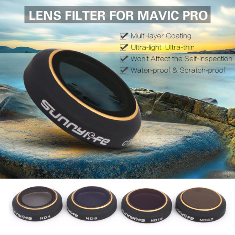 4 in 1 HD Drone Camera ND32 / 16 / 8 / 4 Lens Filter Set for DJI Mavic Pro